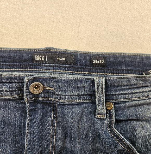 Title:BKE Nolan Jeans 38x32 Straight Dark Wash Stretch Denim - Picture 5 of 9